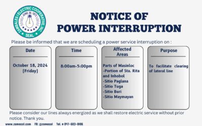 Notice of Power Interruption
