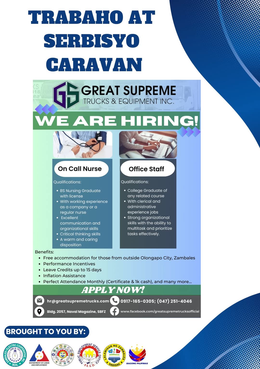 #TRABAHOATSERBISYOCARAVAN #ZAMECOI #HIRING #JOBOPPORTUNITIES