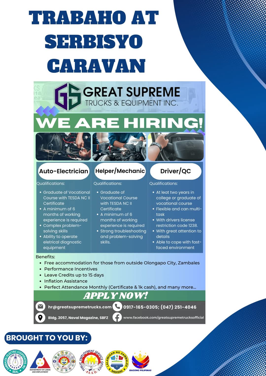 #TRABAHOATSERBISYOCARAVAN #ZAMECOI #HIRING #JOBOPPORTUNITIES