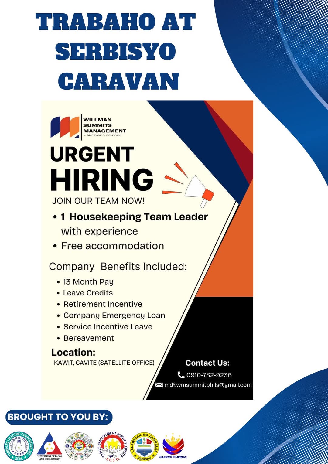 #TRABAHOATSERBISYOCARAVAN #ZAMECOI #HIRING #JOBOPPORTUNITIES