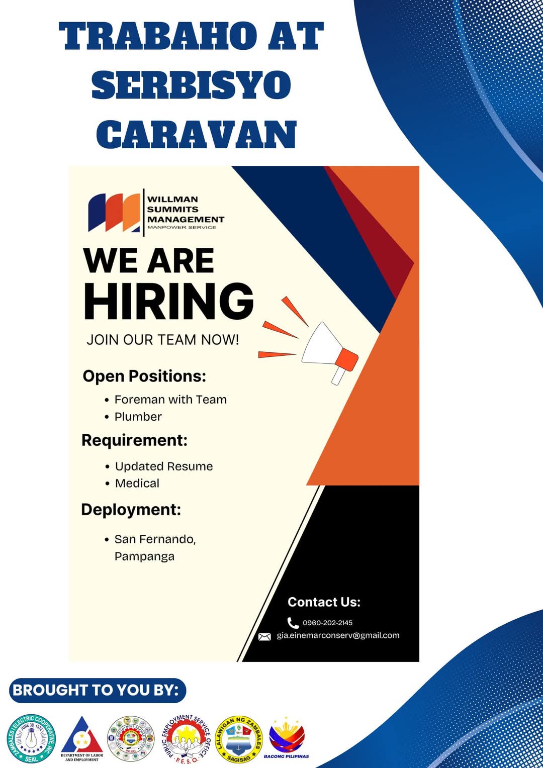#TRABAHOATSERBISYOCARAVAN #ZAMECOI #HIRING #JOBOPPORTUNITIES