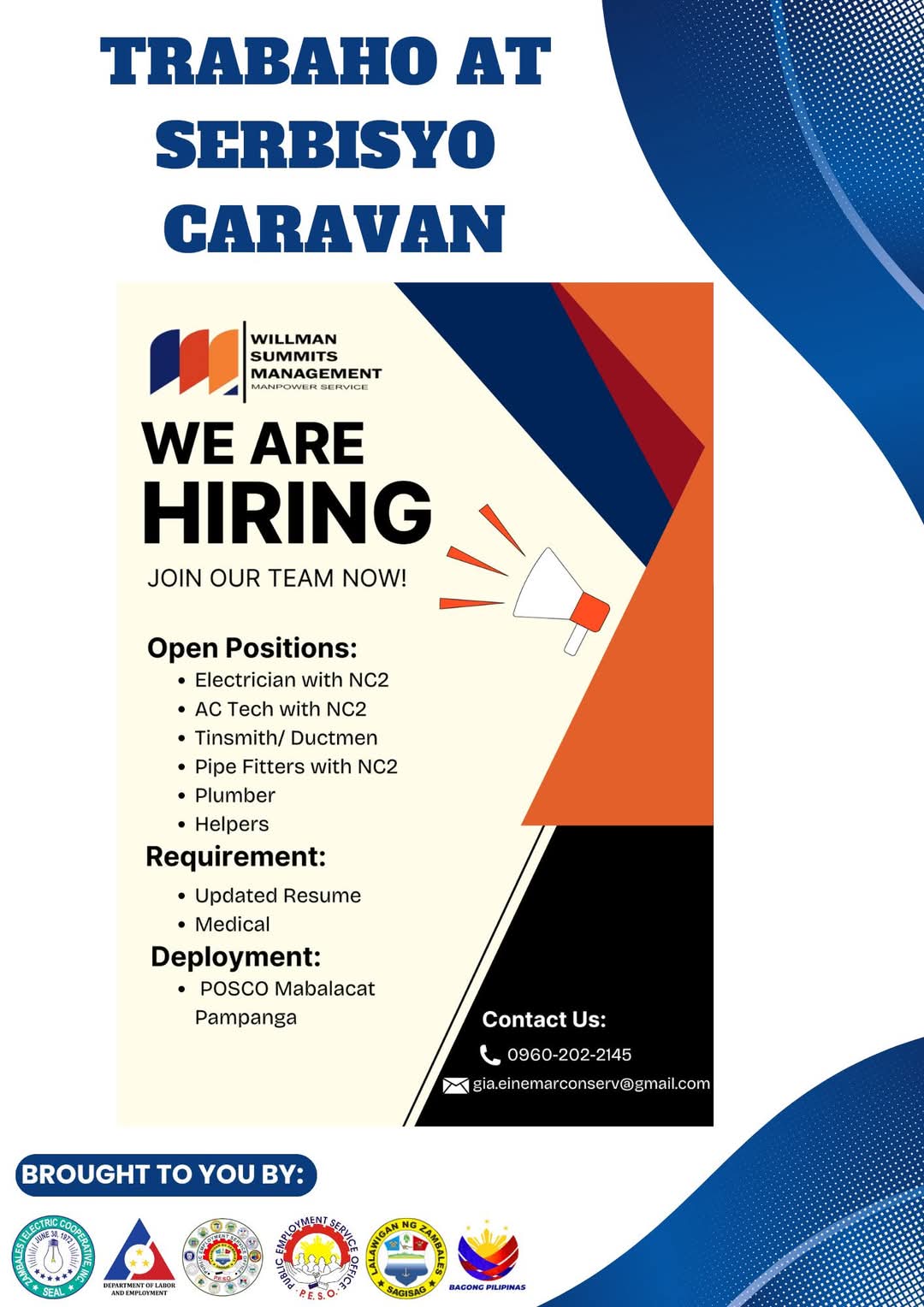 #TRABAHOATSERBISYOCARAVAN #ZAMECOI #HIRING #JOBOPPORTUNITIES