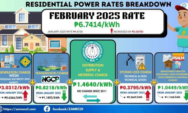 Residential Rate Breakdown – February 2025