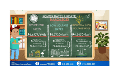 POWER RATES UPDATE – MARCH 2025