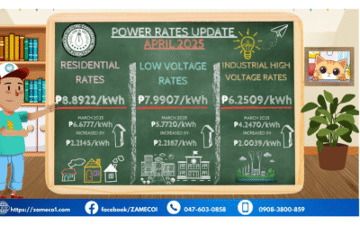 POWER RATES UPDATE – APRIL 2025