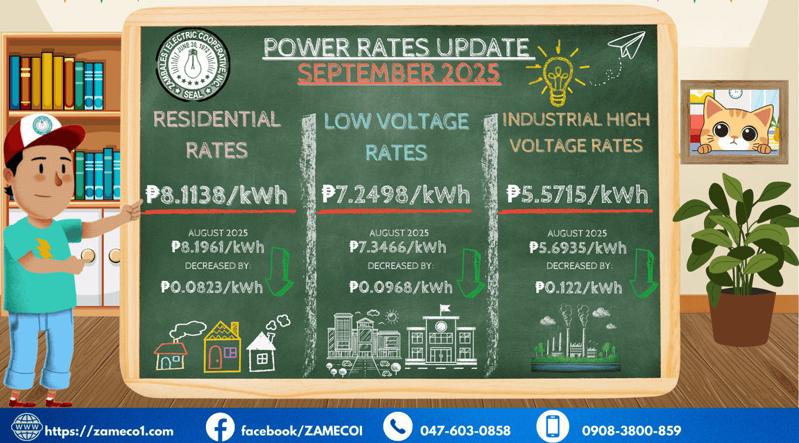 Power Rates Update – September 2025