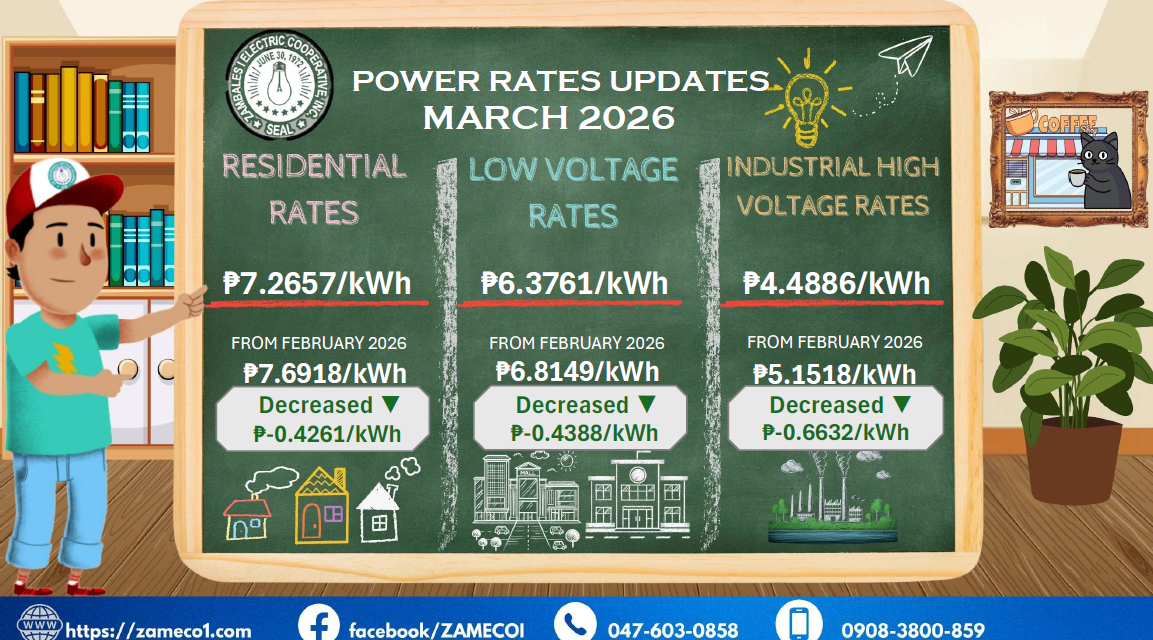 Power Rates Update – March 2026