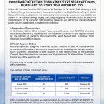 Advisory on the Extension of the Implementation of Consumer Protection Measures by all concerned Electric Power Industry Stakeholders, Pursuant to Executive Order No. 110