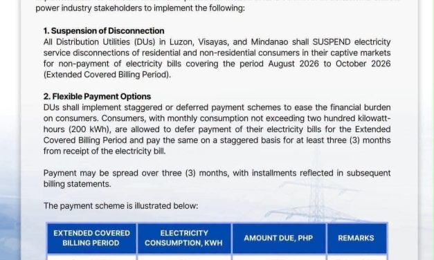 Advisory on the Extension of the Implementation of Consumer Protection Measures by all concerned Electric Power Industry Stakeholders, Pursuant to Executive Order No. 110